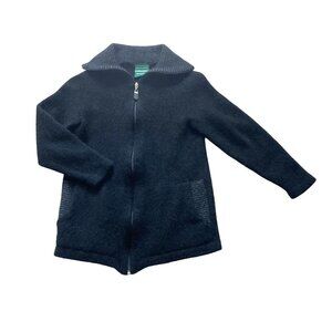 Lothlorian Full Zip Cardigan @ool Women's Black Winter Cozy Warm Comfortable